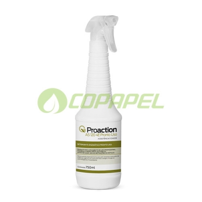 x Hospitalar Proaction AS120 Pronto Uso Detergente Enzimático p/ limpeza de artigos 750ml