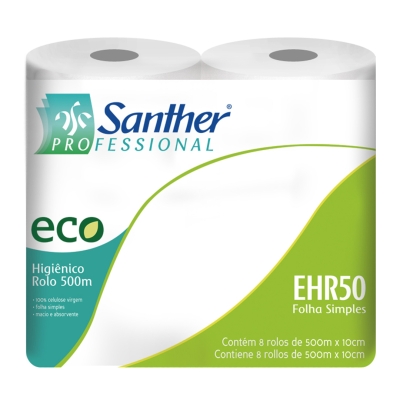 Papel Higiênico Folha Simples Rolo 8x 500m Eco EHR50