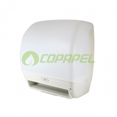 Dispenser Eletrônico Plástico Branco p/ Papel Toalha Rolo 200M Alwin 110/220V