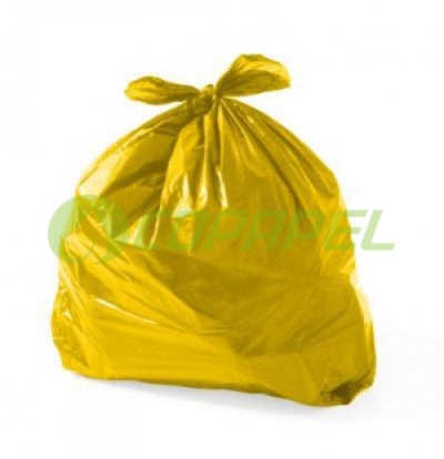 X Saco p/ Lixo 100L Amarelo Médio Rolo Fundo Estrela 4x25pçs 85x75cm Versatta