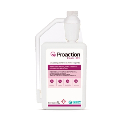 x Hospitalar Proaction Germi Ultra Detergente Desinfetante p/ uso geral 1L Auto-Dosador