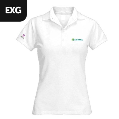 Camisa Polo Feminina Branca - Tam EXGG - Copapel