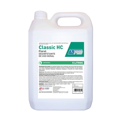 Limpeza Geral Floral HC Detergente Desinfetante Hiperconcentrado p/ uso geral Adpro Classic 5L