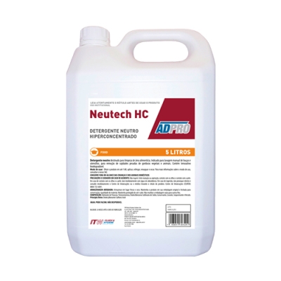 Cozinha Neutech HC Detergente Neutro Hiperconcentrado p/ louças 5L