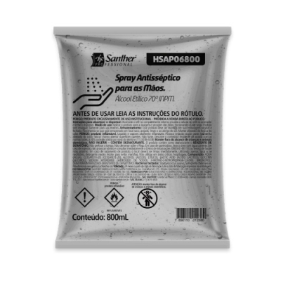 Refil Álcool Spray p/ Mãos Bag 1L HSAP06800
