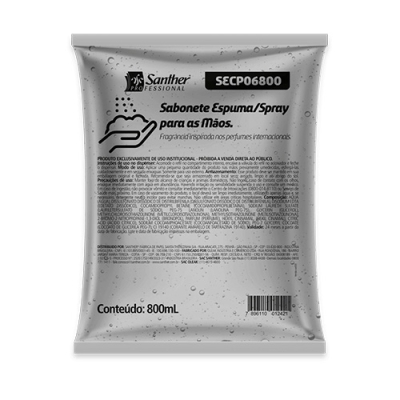 Refil Sabonete Espuma/Spray p/ mãos Floriental Bag 800ml SECP06800